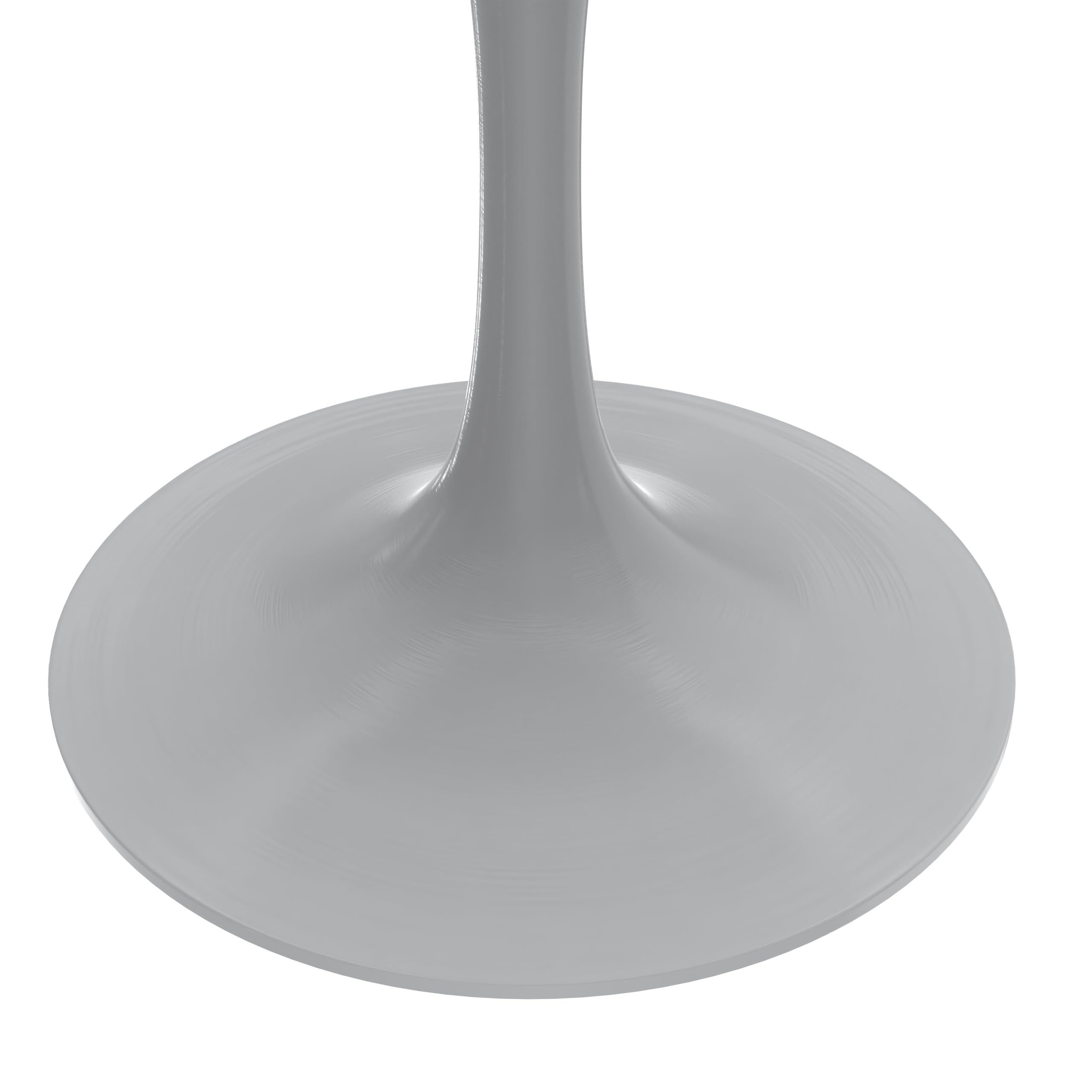 Mid-Century Modern 36 Inch Round Dining Table, MDF Wood Tabletop with White Steel Pedestal Base, Contemporary Kitchen & Dining Room Table, for Small Spaces (Light Natural)
