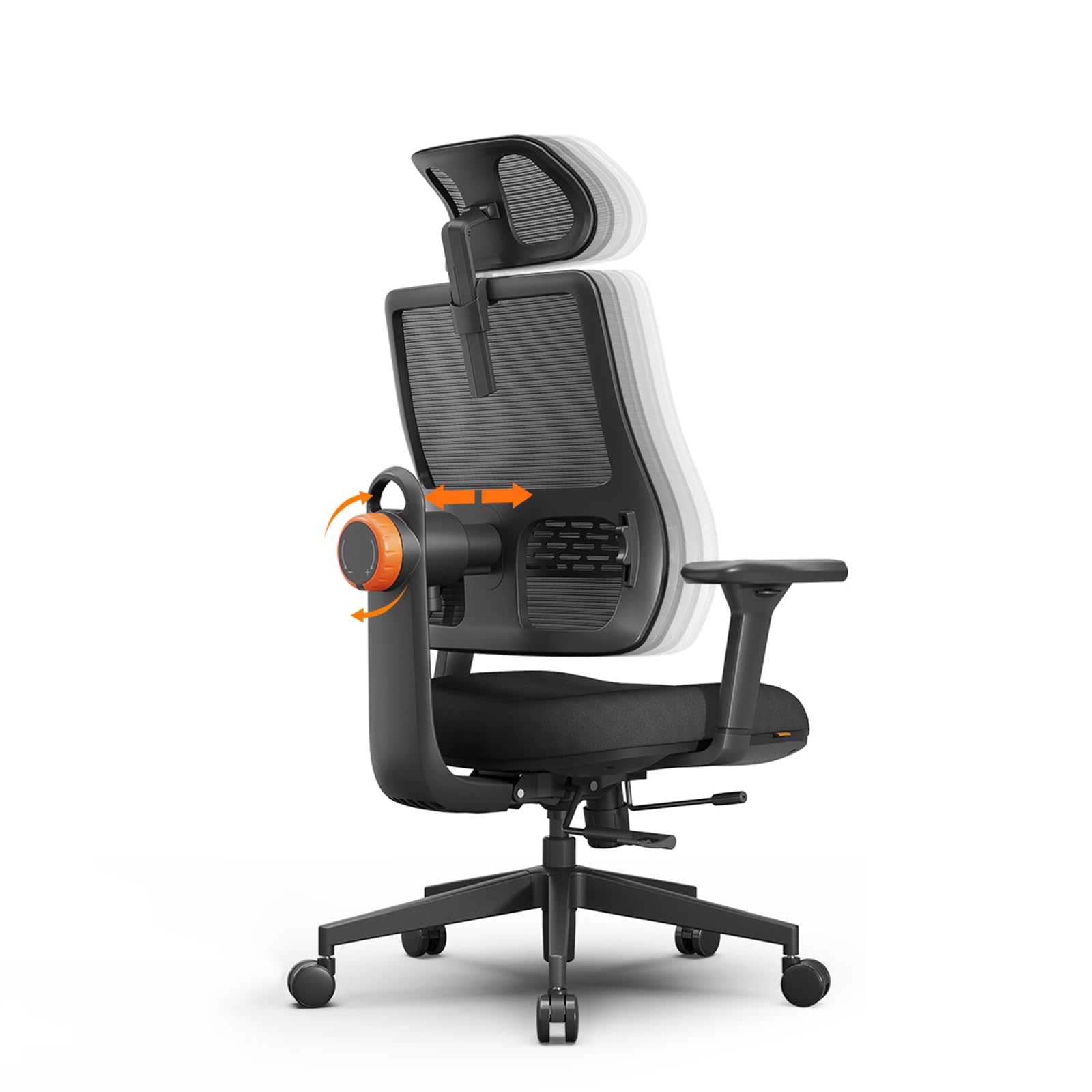 Ergonomic Office Chair with Adaptive Lumbar Support- High Back Desk Chair with Adjustable Headrest, 3D Armrest, Adjustable Seat Depth & Height, Home Office