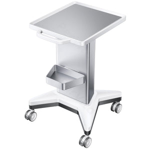 Medical Utility Cart with 4 Swivel Wheels, 100 lbs Capacity for PSP10/PSP15 Shockwave Machines, Beauty, Medical, Office & Home Use Equipment, 15.7x17.3 in Non-Slip Platform & Gel Tray