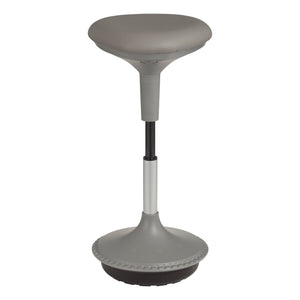 Adjustable Height Active Learning Stool for Office Desks and Classrooms, Foam-Padded Backless Wobble Stool with Rocking Motion, Gray