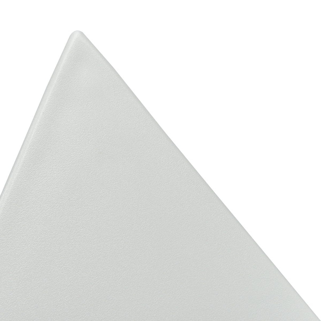 15.75" Triangular Side Table, Stackable Plastic Accent End Table for Indoor & Outdoor Use, Weather-Resistant Modern Patio & Living Room Table, Set of 2, White