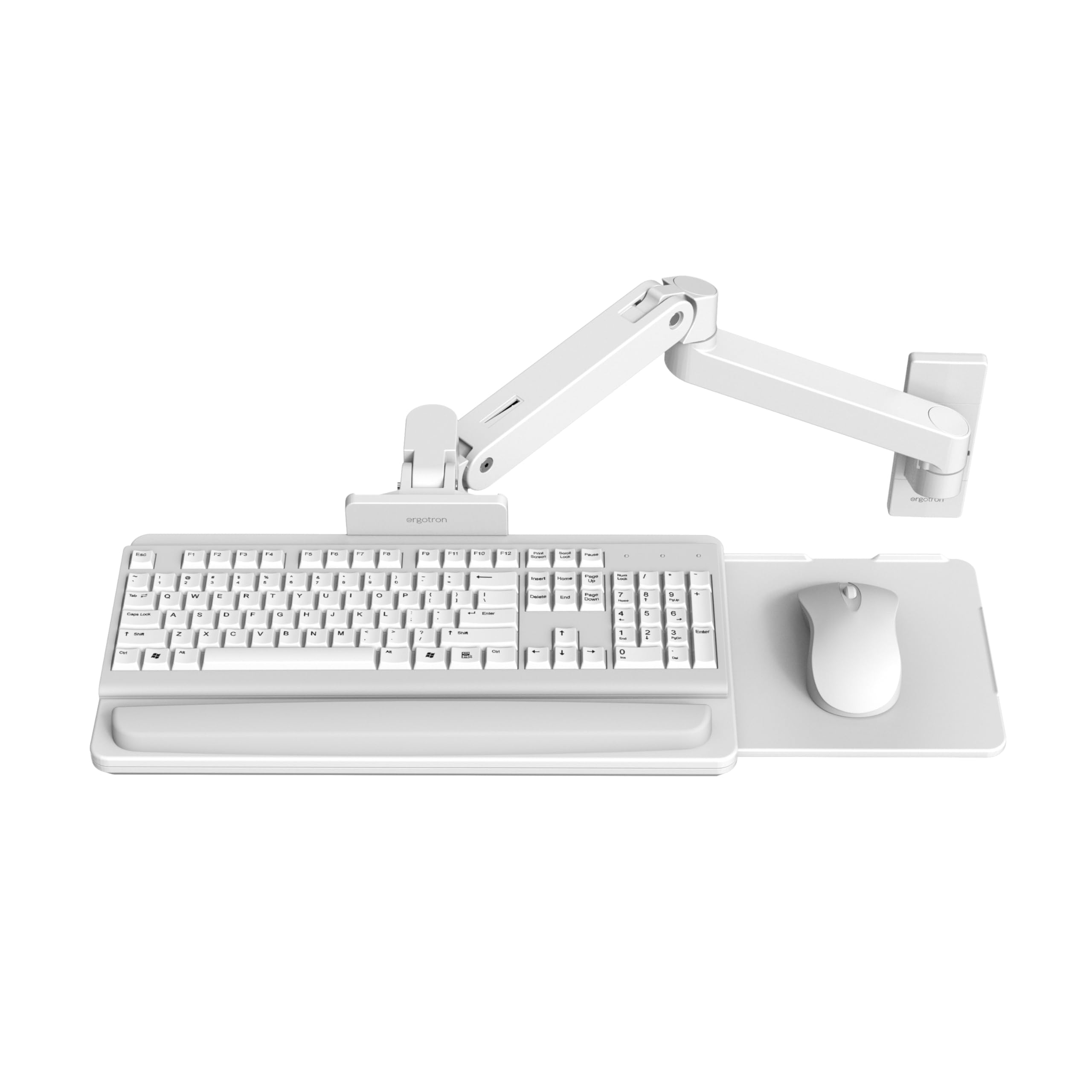 Upgraded LX Pro Premium Keyboard Arm, Wall Mount Adjustable Keyboard Tray – White