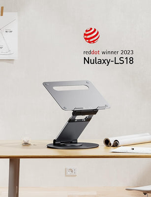 360 Rotating Laptop Stand for Desk Adjustable Height Swivel Pull Out Design Ergonomic Laptop Riser Standing Desk Converter Fits All 10-17