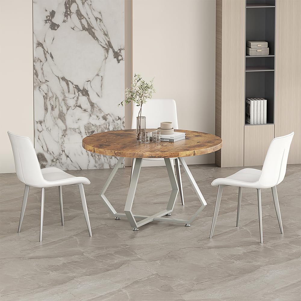 28 Inch Dinning Table Legs,Metal Diamond Shape Coffee Table Base with Suction Cups, Heavy Duty Desk Base for Marble,Glass,Wood Top,DIY Furniture Legs for Home,Kitchen (Silver)