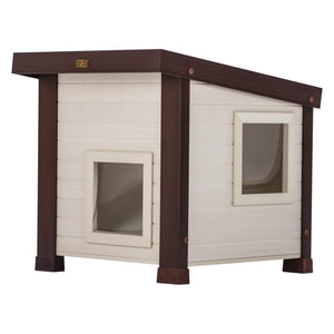 Outdoor Cat House, Weather‑Resistant, Dual Door Flaps, 21