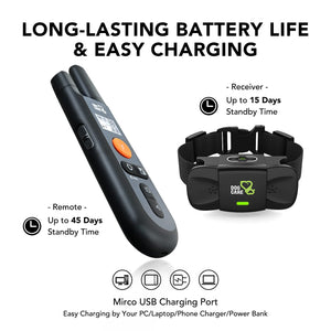 Dog Training Collar with Remote - Shock Collar for All Dogs with 1800FT Remote, Rechargeable Bark Control with Beep/Vibration/Shock Modes, Security Lock, Rainproof