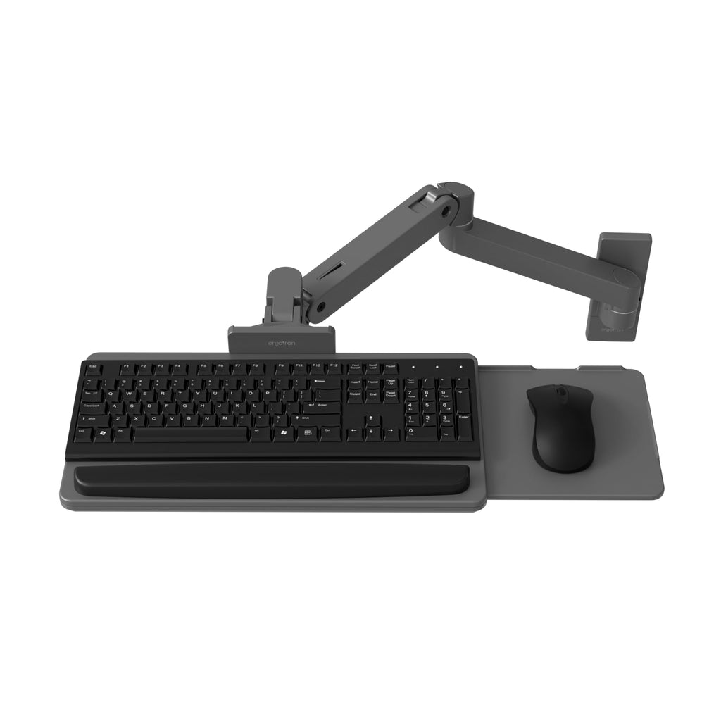 Upgraded LX Pro Premium Keyboard Arm, Wall Mount Adjustable Keyboard Tray – Dark Grey