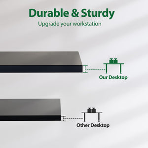 Electric Standing Desk, 63 x 24 Inches Height Adjustable Desk, Sit Stand up for Work Office Home, Ergonomic Rising Computer Table with Memory Preset, Black