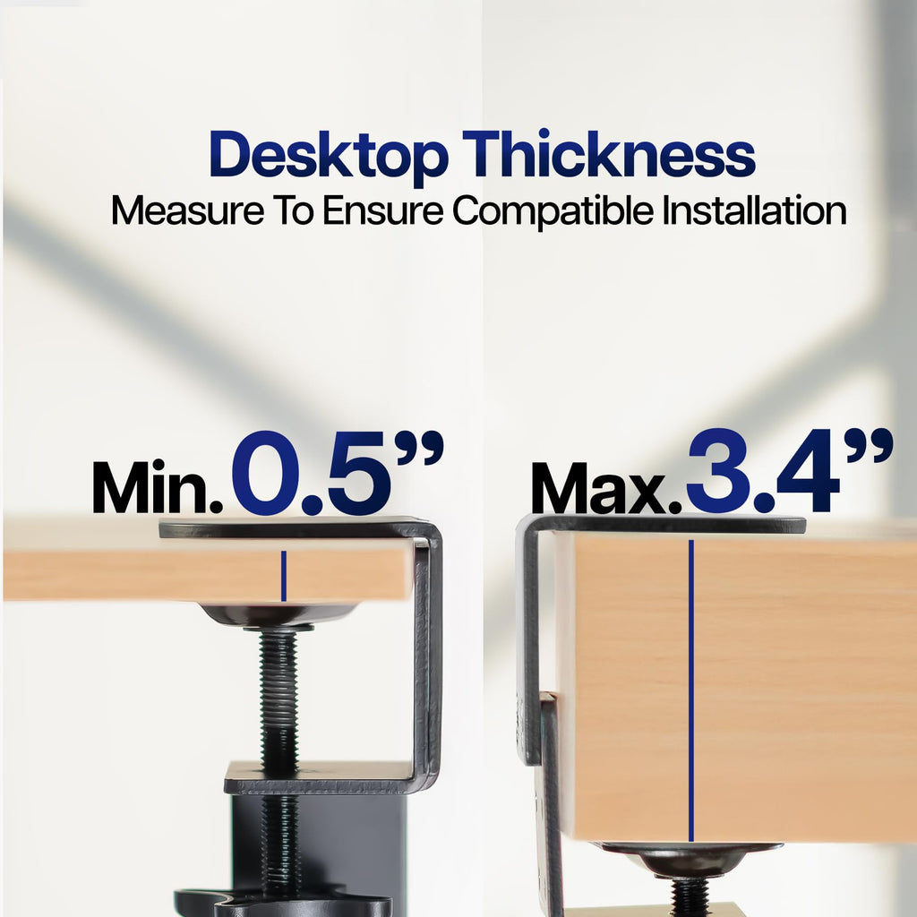 Large Height and Width Adjustable Under Desk Keyboard Tray, C-clamp Mount System, 22.5” to 30” (28.5” to 36” Including Clamps) x 11 inch Slide-Out Platform for Typing, Black, Mount-KBST1