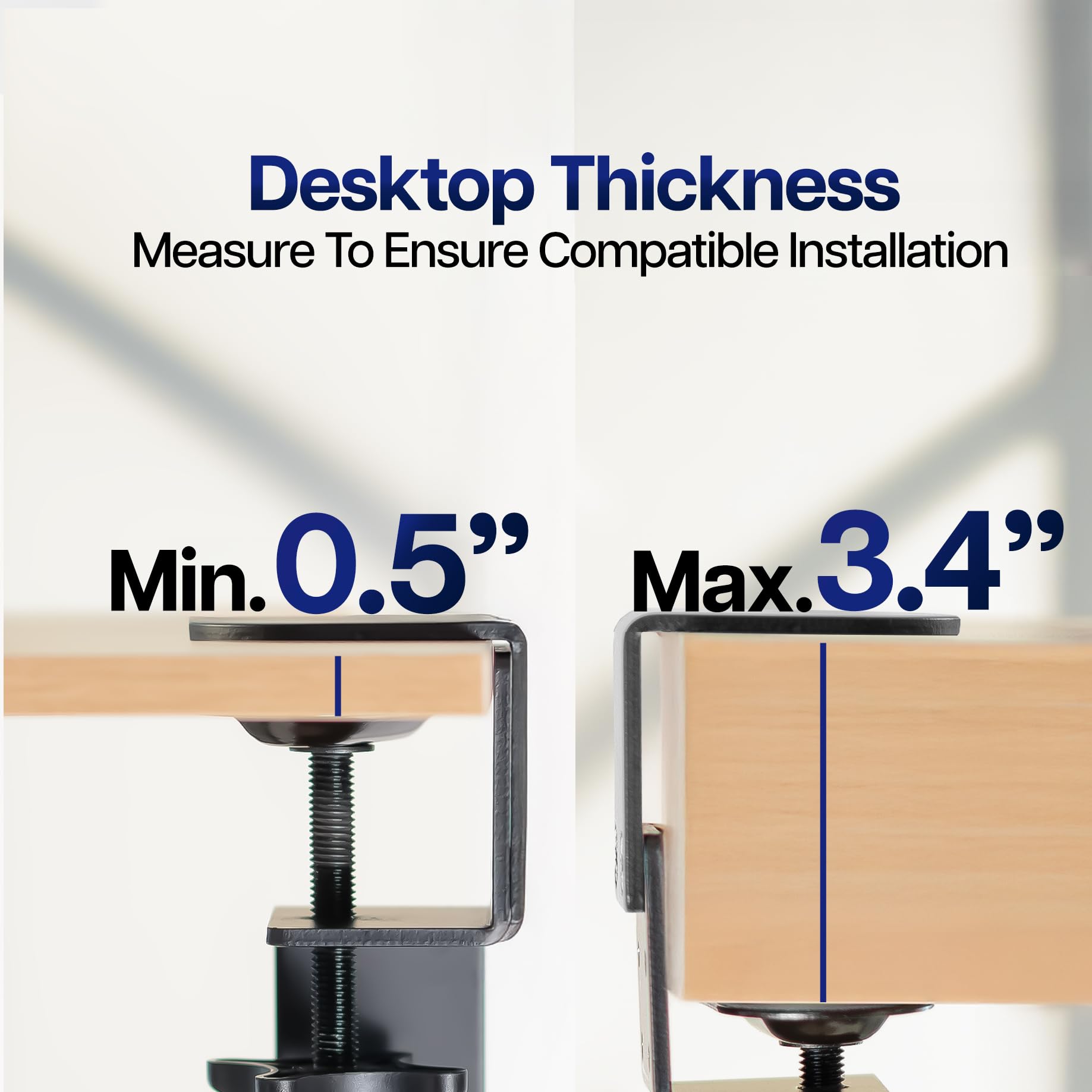 Large Height and Width Adjustable Under Desk Keyboard Tray, C-clamp Mount System, 22.5” to 30” (28.5” to 36” Including Clamps) x 11 inch Slide-Out Platform for Typing, Black, Mount-KBST1