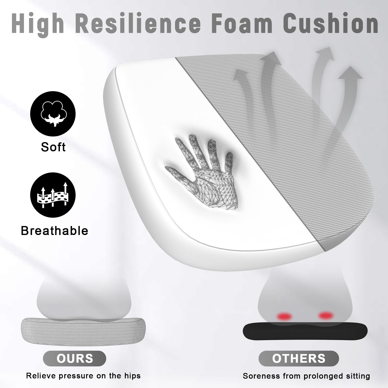 Ergonomic Office Chair, Mid Back Desk Chairs with Adjustable Height, Swivel Chair with Flip-Up Arms and Lumbar Support, Breathable Mesh Computer Chair for Home/Study/Working, Grey