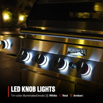 6+1 Convertible Natural Gas Smart bbq Grill, 6 Burners & 1 Side Burner Stainless Steel Denali 605 with Smart Technology, Knob Controls (Without Conversion Kit)