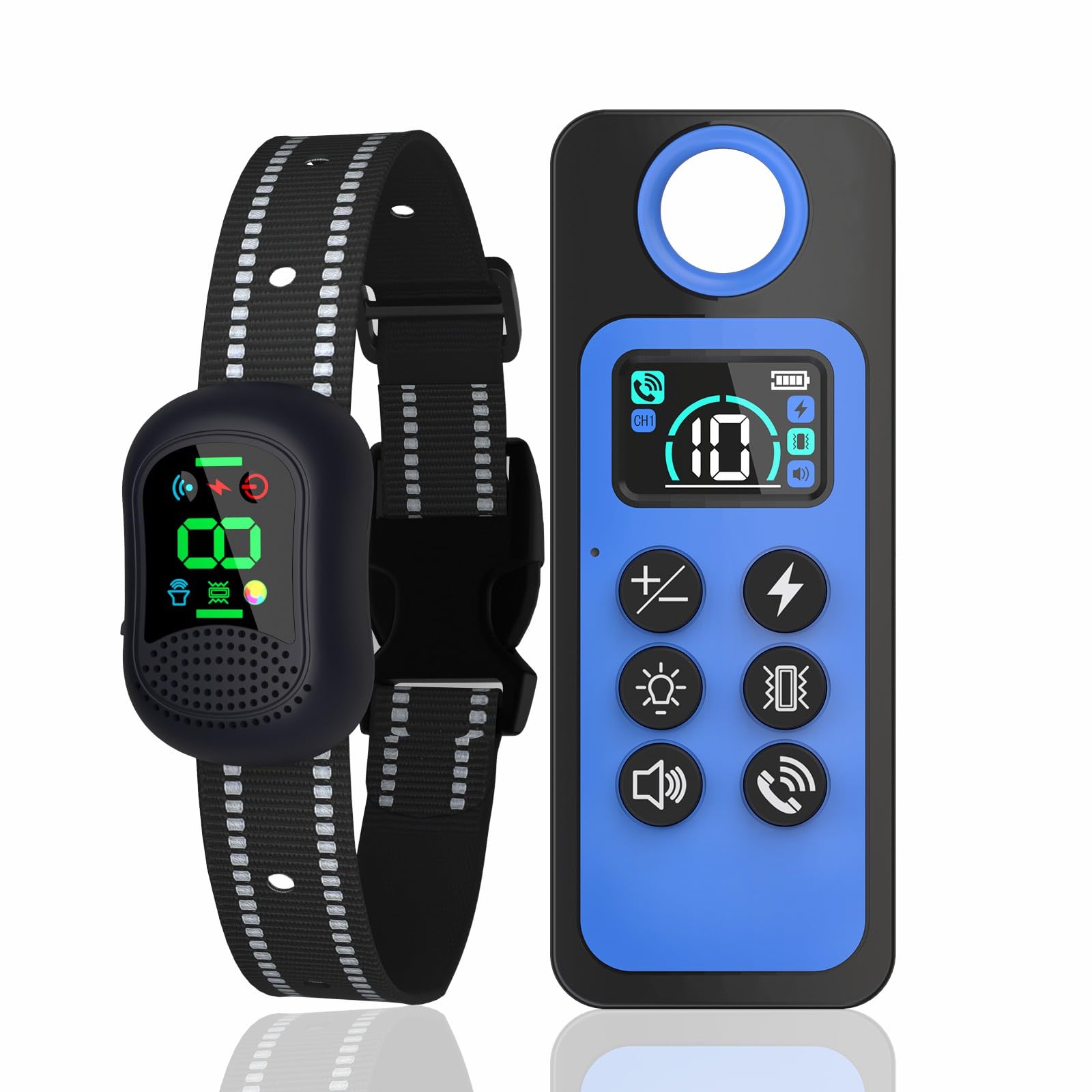 Dog Training Collar with 4 Training Modes, 4900Ft Remote Electronic Dog Shock Collar, Electric Shock Collar for Small Medium Large Dogs