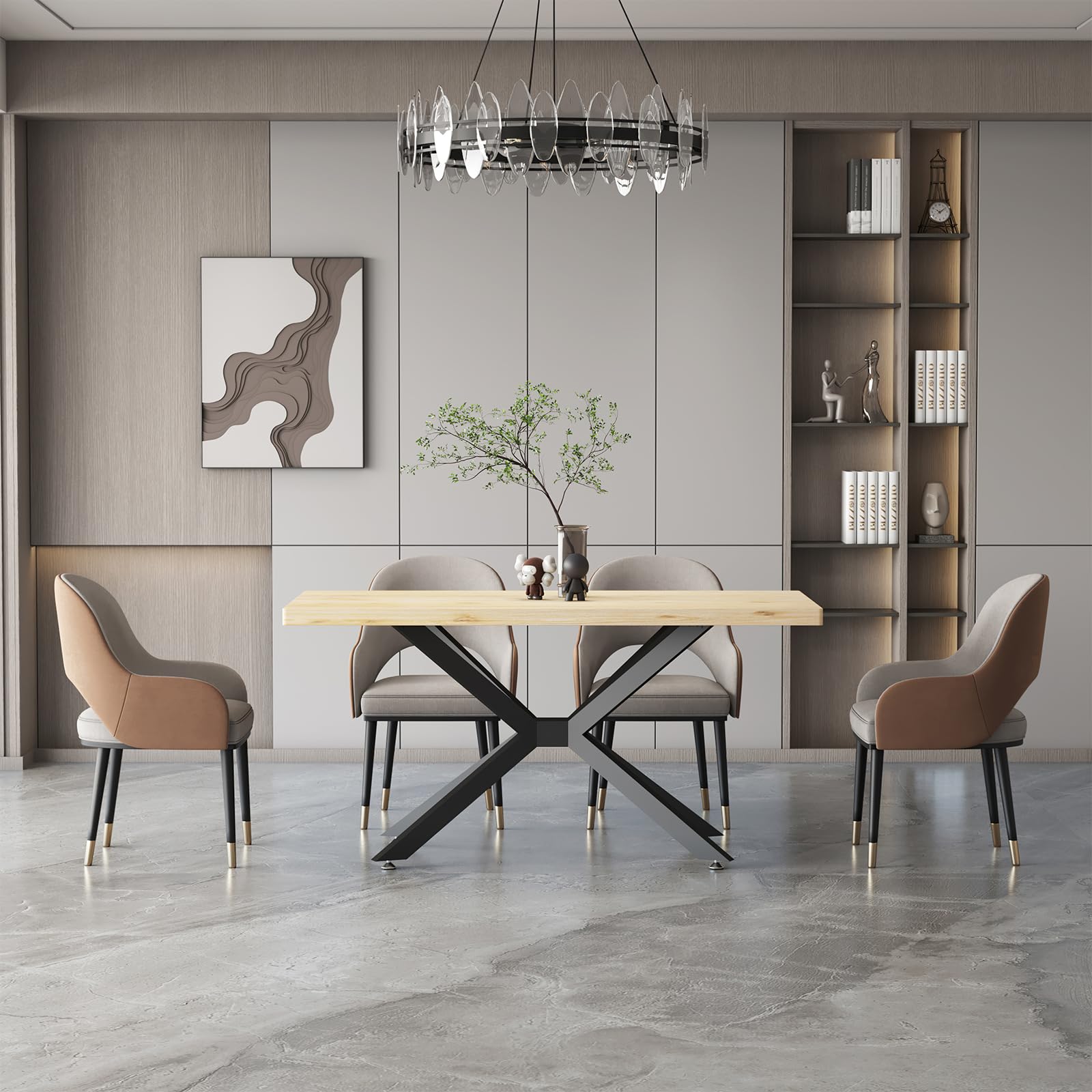 Modern Table Base Black 29" Metal Dining Table Legs with Suction Cups, Desk Base for Marble,Glass,Wood Top, Furniture Legs for Coffee Table, End Table, Home,Kitchen, Office
