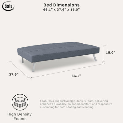 Rane Convertible Sofa Lounger Microfiber Light Grey Full