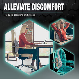 Memory Foam Lumbar Support Pillow for Office Chair, Gaming Chair & Car Seat Automotive Use, Ergonomic Back Cushion, Work from Home Essentials, Office Essentials for Sitting Comfort, Grey