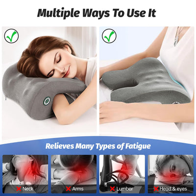 Headrest Office Chair Neck Pillow Ergonomic Memory Foam Desk Pillow for Napping - Multifunctional Comfort for Adult Workstations,Neck Support Pillow Chair for Car, Office, Gaming
