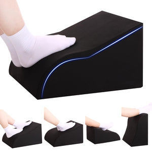 Foot Rest for Under Desk at Work, Ergonomic Under Desk Footrest with Washable Cover for Office, Home & Gaming Leg Elevation Pillow Black
