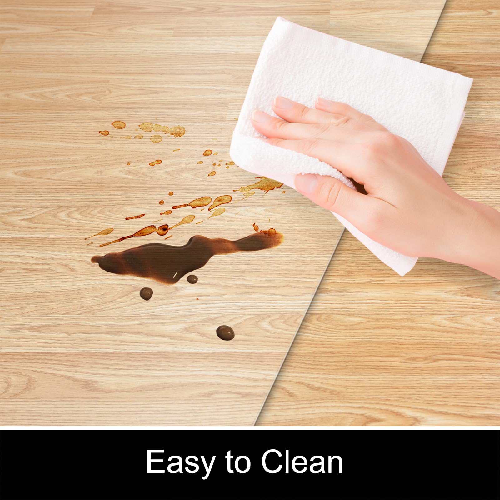 Chair Mat for Hardwood Floor,46 x 46 inches Rectangle Desk Durable Wood/Tile Protection Mat for Rolling Chairs, Non-Studded Bottom