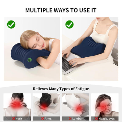 Ergonomic Office Chair Headrest, Adjustable Neck Support Pillow with Removable Washable Cover, Universal Head Rest Attachment for Office Chairs, Wheelchairs, Desk Chair Napping (Navy Blue)