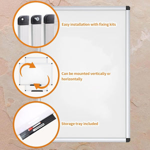 Dry Erase Board/Whiteboard, 36 X 24 Inches, Wall Mounted Board for School Office and Home