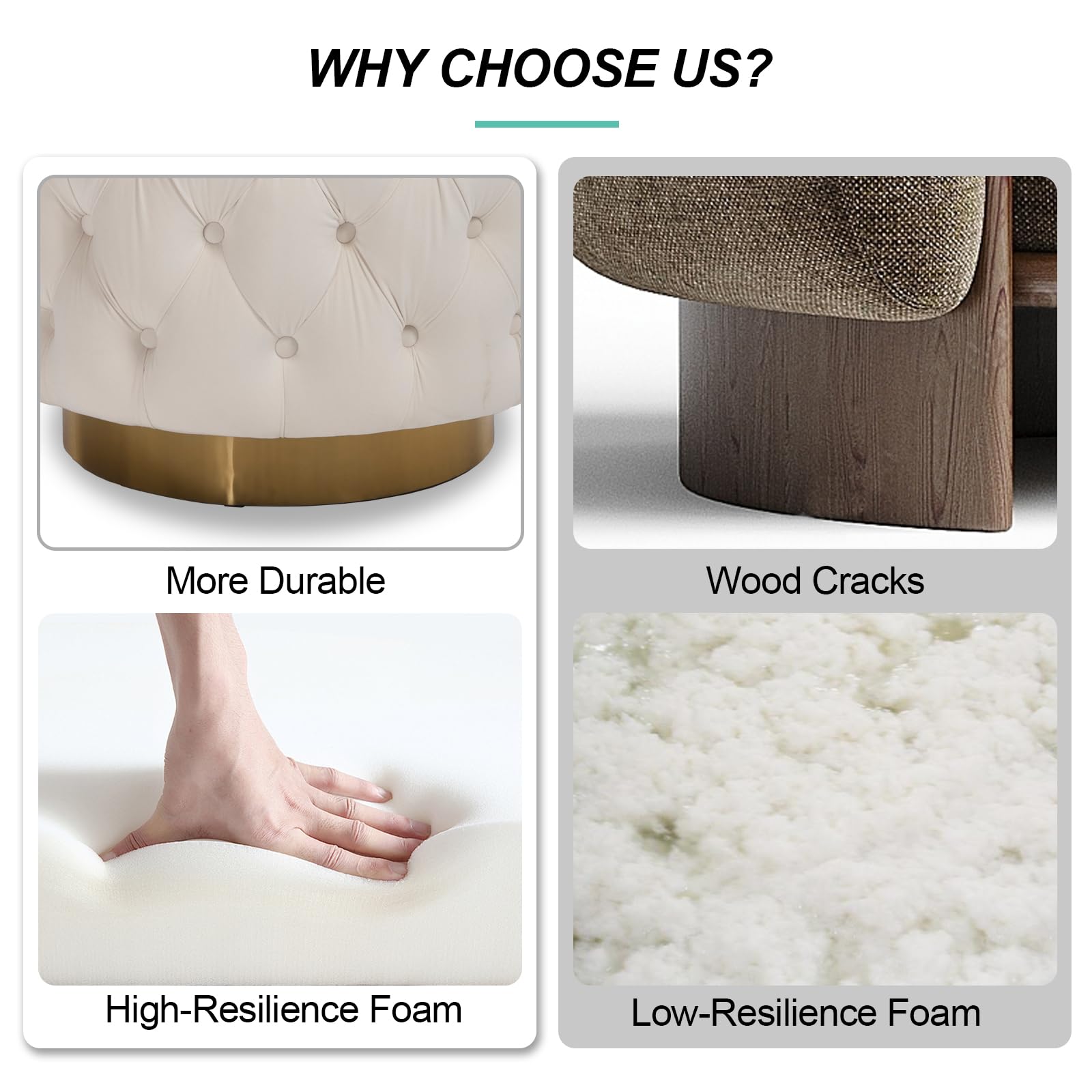 Modern Accent Chair, Swivel Barrel Armchair for Living Room, Button Tufted Velvet Comfy Chairs, Round Upholstered Single Sofa Seating with Gold Base, White
