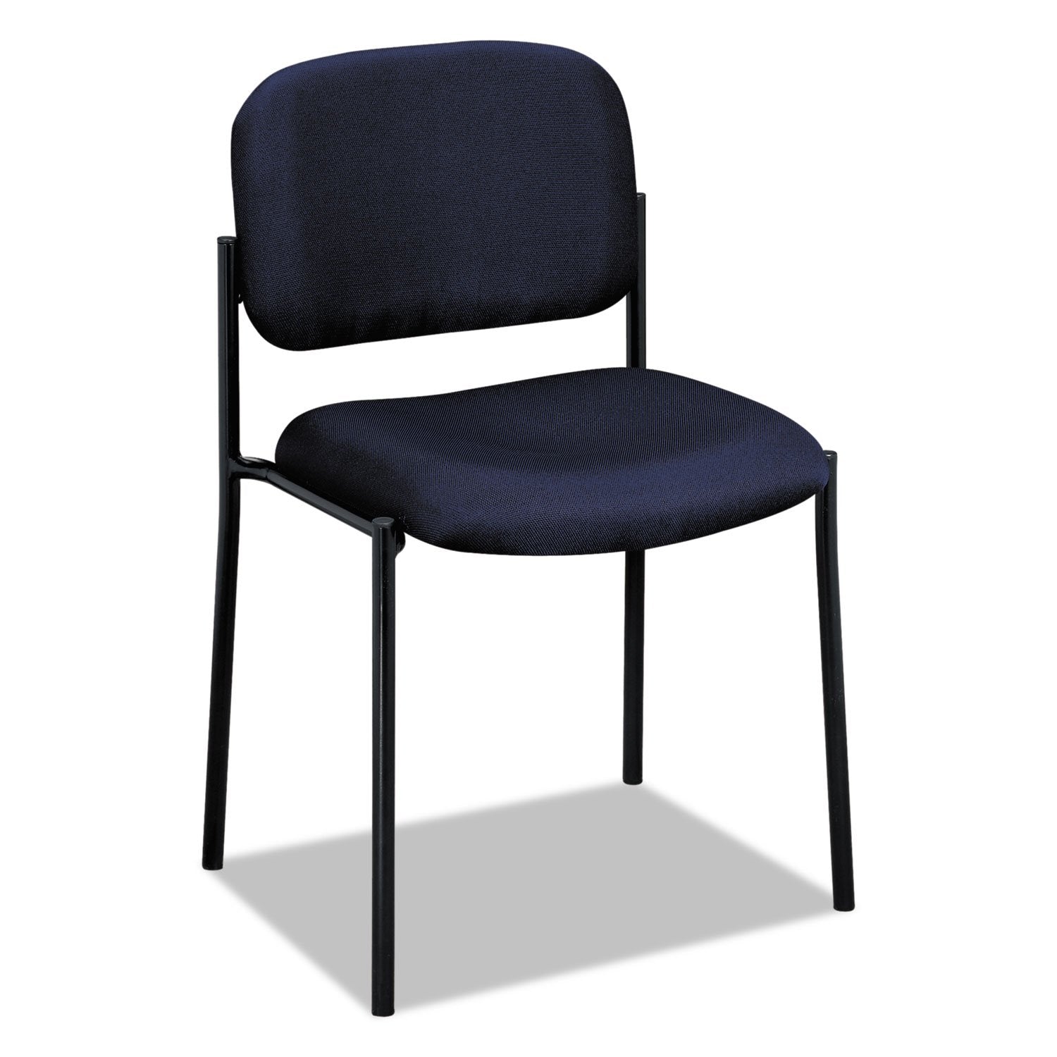 Office Chairs for Guests, Lobby, Waiting Rooms, Armless Stackable Chairs, Comfy Desk Seating, Navy
