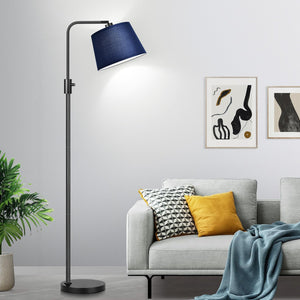 【Upgraded】 Dimmable Floor Lamp, 1000 Lumens LED Edison Bulb Included, Modern Arc Standing Tall Floor Lamp for Living Room Bedroom Office Dining Room - Blue