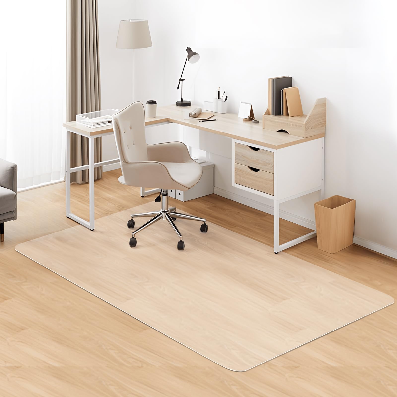 Clear Chair mat for Hardwood Floor 46 x 72 inches Transparent Floor Mats Wood/Tile Protection Mat for Office & Home (46