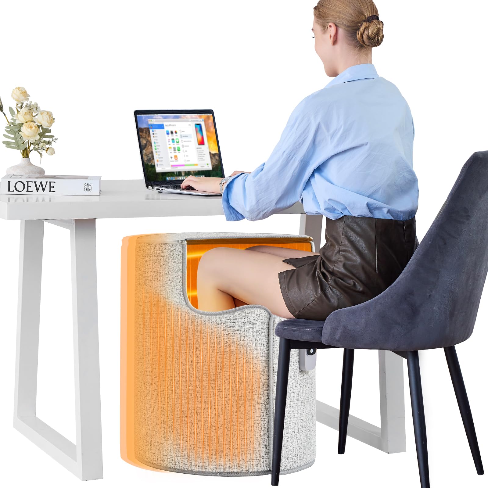 Under Desk Heater & Space Heater for Indoor Use,Leg Foot Feet Warmer For Office Home Quiet, Small Portable Personal Office Heater Accessories,Essentials Supplies For Women Men Gifts Medium