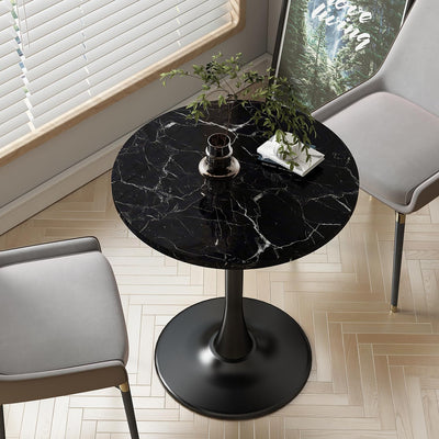 Black Marble Round Dining Table 24