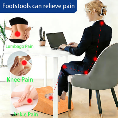 Foot Rest for Under Desk at Work, Ergonomic Under Desk Footrest with Washable Cover for Office, Home & Gaming Leg Elevation Pillow Orange