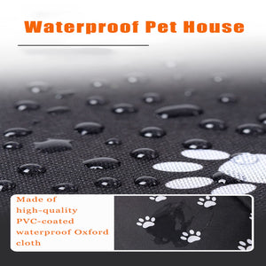 Outdoor Cat House, Cat Houses for Outdoor Cats, Weatherproof Warm and Insulated Cat House with Transparent Curtain Pet House, Stray Cats Shelter