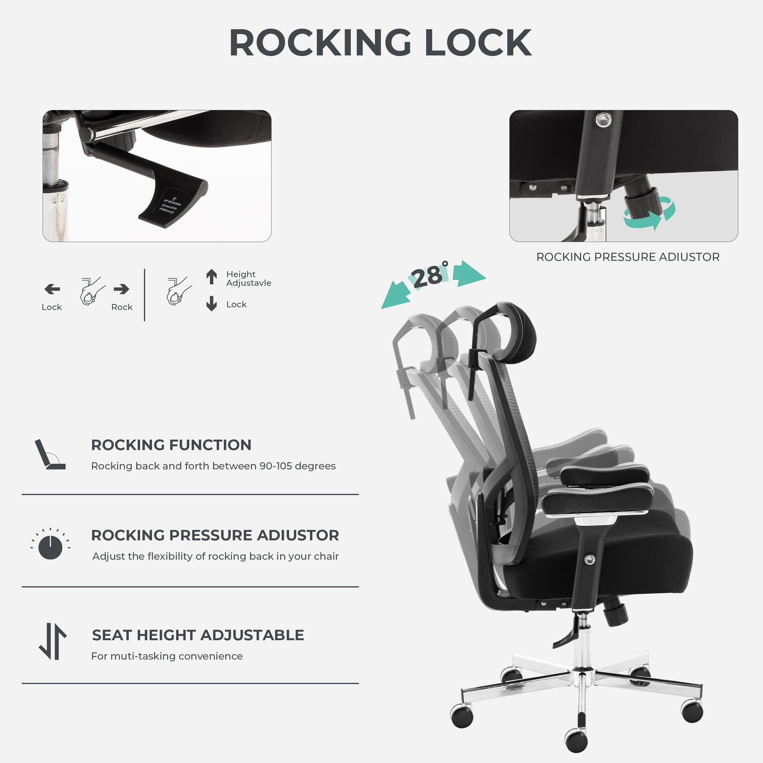 Big and Tall Office Chair 700lbs with Ergonomic W Wide Thick Seat Cushion, Oversized Mesh Desk Chair with Adjustable Lumbar for Heavy People, Computer Chair with 4D Armrest Headrest