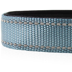 Reflective Dog Collar, Soft Neoprene Padded, Metal D-Ring, Nylon Pet Collar Adjustable for Small Dogs, Gray, S