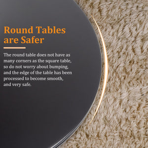 Black Round Dining Table, 31.5