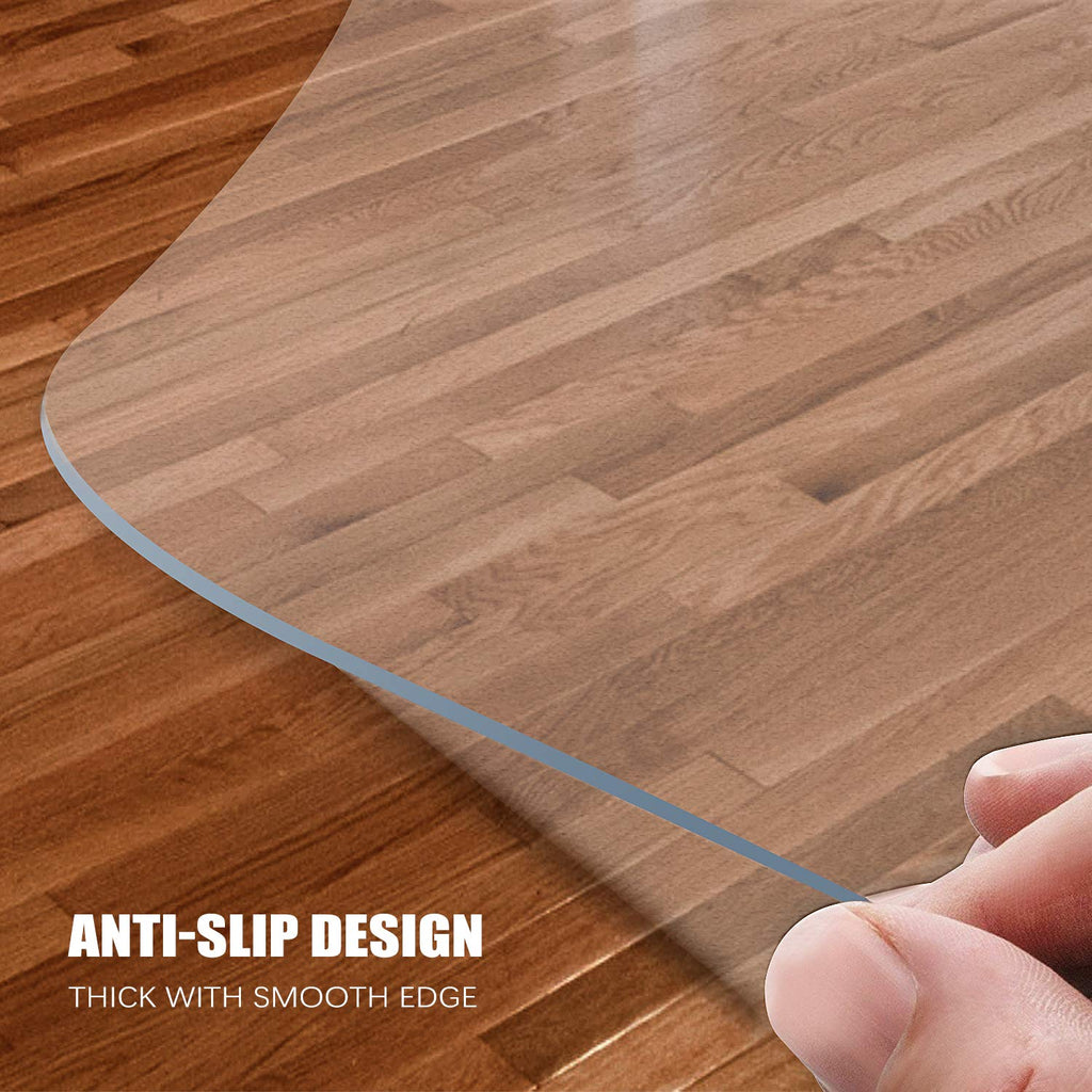 Clear Chair mat for Hardwood Floor 51 x 63 inches Transparent Floor Mats Wood/Tile Protection Mat for Office & Home (51" X 63" Rectangle)
