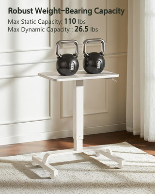 Height Adjustable Mobile Standing Desk with 360 Swivel Casters, 29