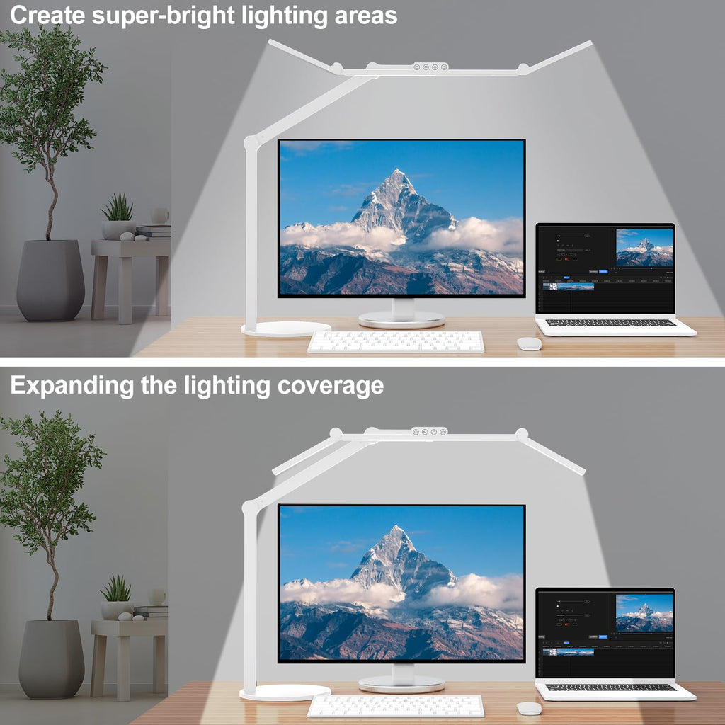 Light Desktop Led Desk Lamp with Atmosphere Lighting, Rotatable Tall Architect Desk ...