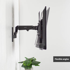 Premium Aluminum Single TV Wall Mount for 23 to 55 inch Screens, Adjustable Arm, Fits up to VESA 400x400, Black, MOUNT-G400B