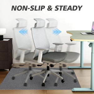 Office Chair Mat for Hardwood Floor,Office Computer Gaming Chair Mat for Tile Floor,Large Floor Protector Rug,Anti-Slip,Easy to Clean,Grey(48