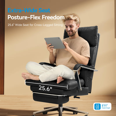 160° Reclining Office Chair with Footrest, 10