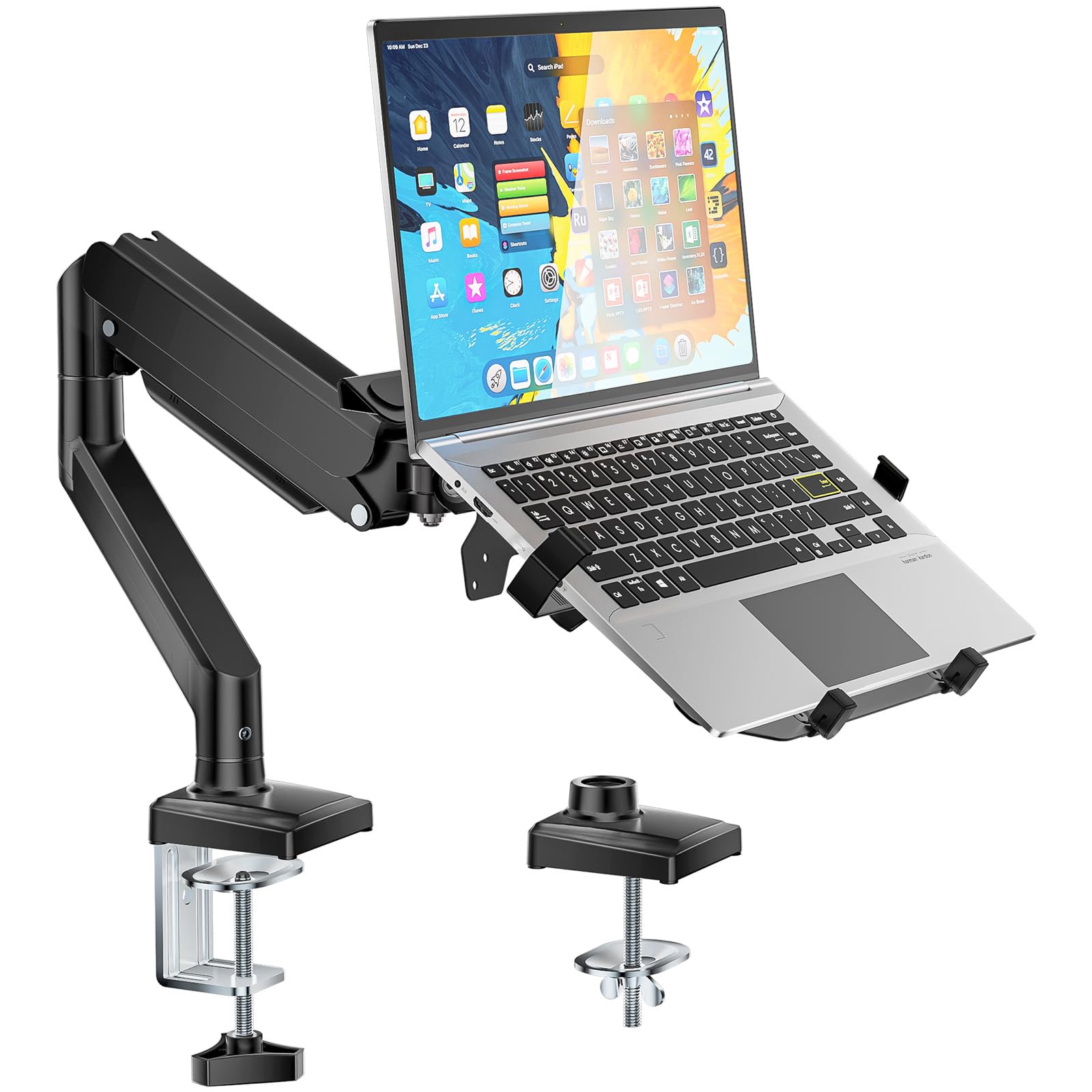 Single Arm Laptop and Monitor Desk Mount for 17