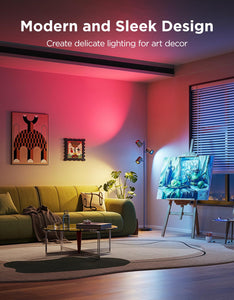 Tree Floor Lamp Compatible with Matter, 3 Rotatable Lights with LuminBlend Technology, Standing Lamp with 64 Dynamic Scenes, Music Sync, Ideal Floor Lamp for Living Room, Bedroom, Office