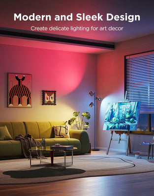 Tree Floor Lamp Compatible with Matter, 3 Rotatable Lights with LuminBlend Technology, Standing Lamp with 64 Dynamic Scenes, Music Sync, Ideal Floor Lamp for Living Room, Bedroom, Office