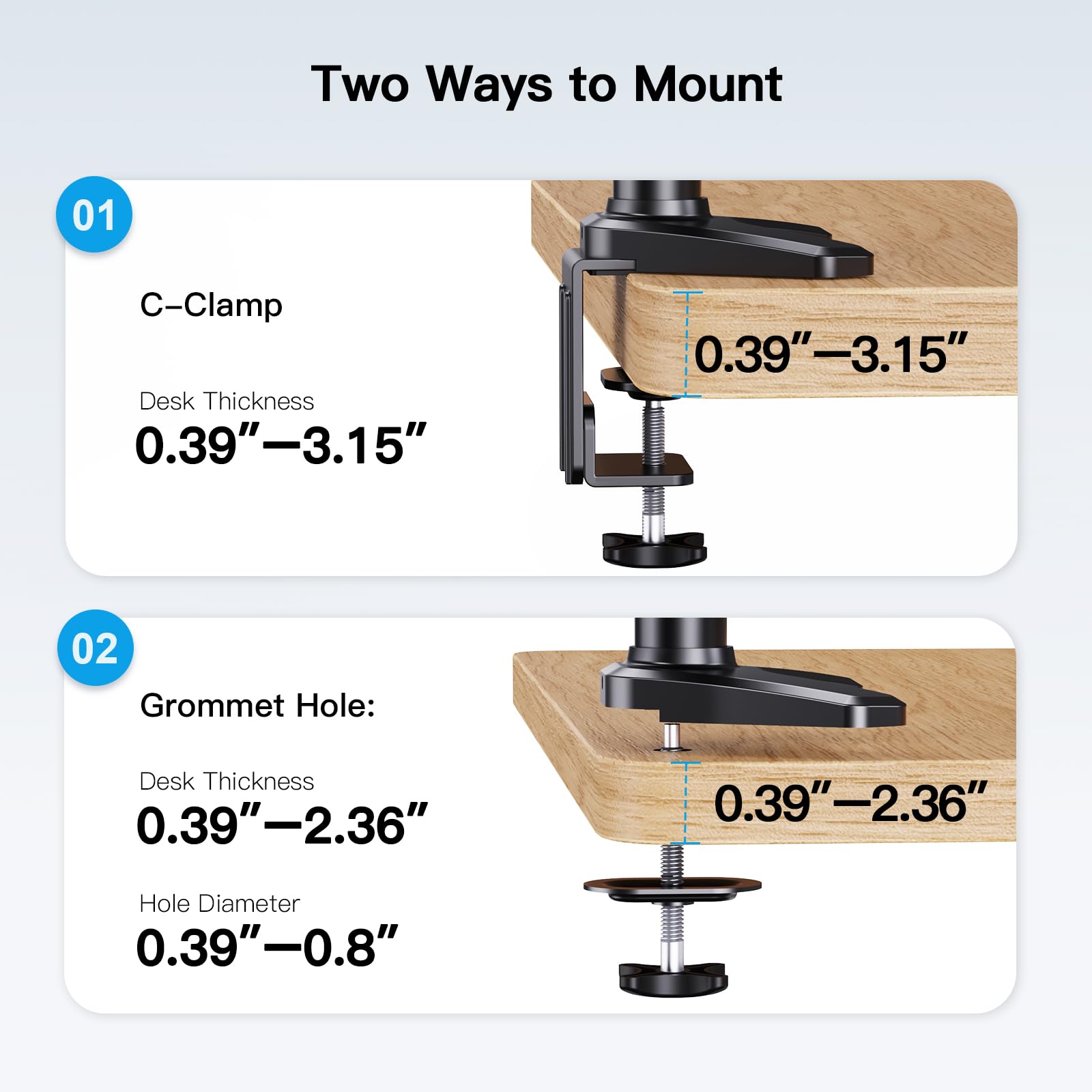 Gaming Triple Monitor Stand, Full Motion Articulating Triple Monitor Mount Fit 17 to 32 inch Flat/Curved LCD Computer Screens with Clamp, Grommet Kit, Silver