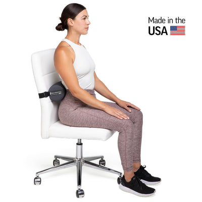 The Original McKenzie Lumbar Roll – USA-Made Low Back Lumbar Support for Office Chair & Car Seat Back Support Cushion. The Preferred Lumbar Pillow by Physical Therapists - Firm Density