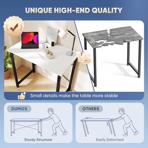 32 Inch Small Computer Desk for Home Office, Modern Study Work Table Simple Style for Bedroom, Writing Desks with X-Shaped ReInchforcement, Black