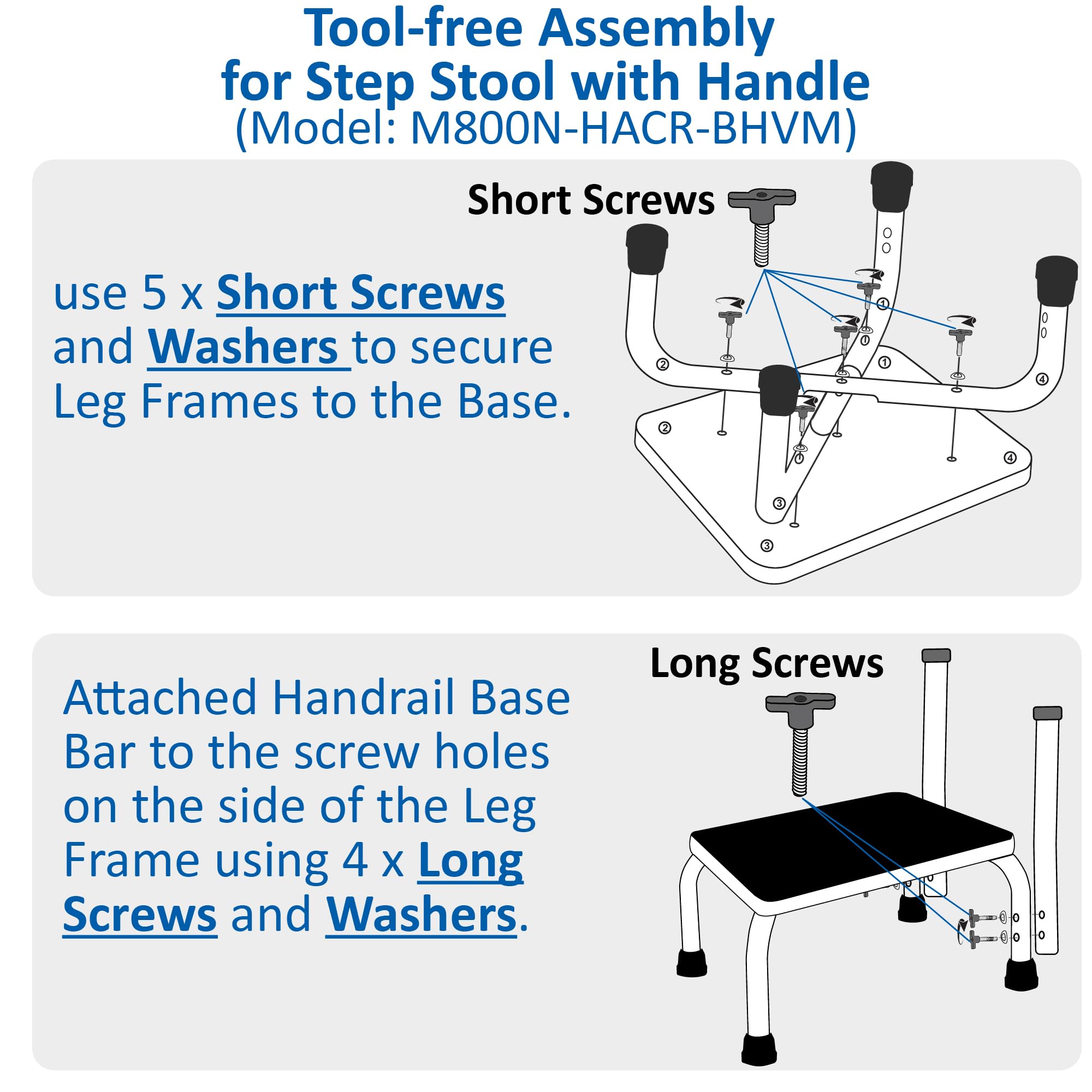 Medical Foot Step Stool with Handle and Anti Skid Rubber Platform, Lightweight and Sturdy Stool for Children, Adults and Seniors, Chrome
