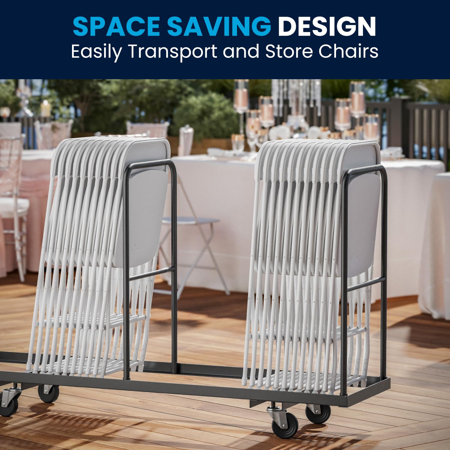 Hercules Series Plastic Folding Chair - White - 650LB Weight Capacity Comfortable Event Chair - Lightweight Folding Chair